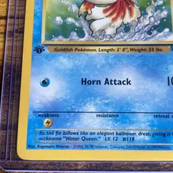 1st Edition Goldeen 53/64 Jungle Common Pokemon TCG Vintage WotC 1999 NM - Image 5