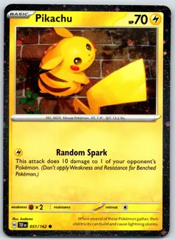 Pikachu (Cosmos Holo) - 051/162 - #51 - Pokemon: Temporal Forces - Image 3