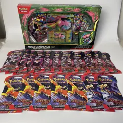 Pokemon Destined Rivals Mega Evolutions EX Premium Collection Sleeved Booster 18 - Image 1