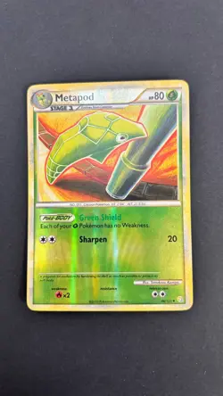 Pokemon TCG 2010 Metapod 46/123 HeartGold & SoulSilver Uncommon Reverse Holo - Image 1