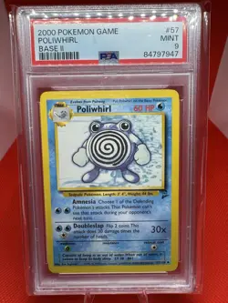 Pokemon Base Set 2 - Poliwhirl 57/130 -PSA 9 MINT 2000 TCG Vintage - Image 1