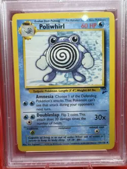 Pokemon Base Set 2 - Poliwhirl 57/130 -PSA 9 MINT 2000 TCG Vintage - Image 2