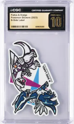 2023 POKEMON STICKERS B-SIDE LABEL PALKIA & DIALGA CGC 10 PRISTINE - Image 1