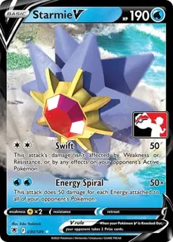 1x Starmie V (#030/189) - Holofoil NM Eng Pokemon - Prize Pack Series - Image 1