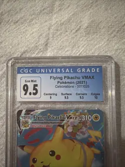 2021 POKEMON CELEBRATIONS #007 FULL ART/FLYING PIKACHU VMAX PSA CGC 10 Gem Mint - Image 2