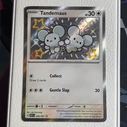 NM Shiny Tandemaus 209/091 Paldean Fates Baby Shiny Rare Textured PAF - Image 1