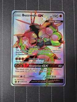 ✨Pokemon TCG Buzzwole GX SV68/SV94 (Hidden Fates: Shiny Vault) Shiny Holo Rare - Image 1