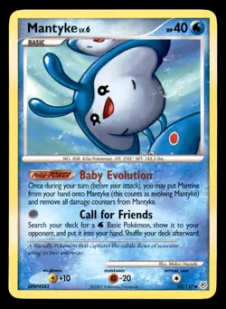 Mantyke 55/130 Uncommon Diamond & Pearl Pokemon Lightly Played - Image 1