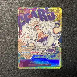 Monkey D Luffy OP05-119 Alt Alternate Art SEC Awakening One Piece NM Gear 5 - Image 1
