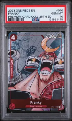 2023 ONE PIECE PREMIUM BANDAI PREMIUM CARD COLLECTION 25TH EDITION FRANKY PSA 10 - Image 1