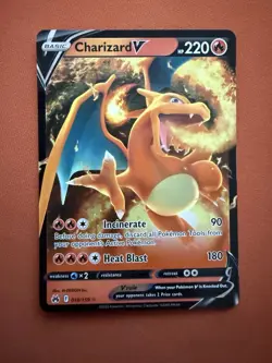 Charizard V 018/159 Ultra Rare Crown Zenith Pokemon Card - Image 1