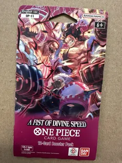 One Piece Card Game OP-11 A Fist of Divine Speed Sleeved Booster Pack Sealed - Image 1
