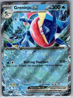 Greninja ex 041/142 SV07: Stellar Crown - Pokemon Card - NM - Image 1