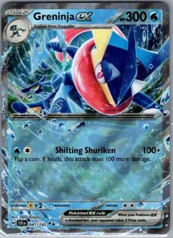 Greninja ex 041/142 SV07: Stellar Crown - Pokemon Card - NM - Image 1