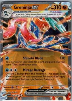 Greninja ex 106/167 SV06: Twilight Masquerade - Pokemon Card - NM - Image 1