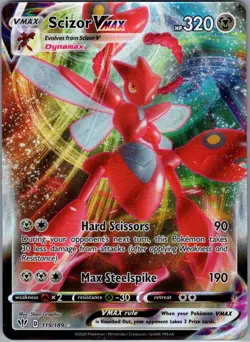 Scizor VMAX 119/189 SWSH03: Darkness Ablaze - Pokemon Card - NM - Image 1