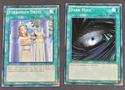 Yugioh - Forbidden Dress BP02-EN168 + Dark Hole YSKR-EN028, LP 1st Starfoil 2013 - Image 1