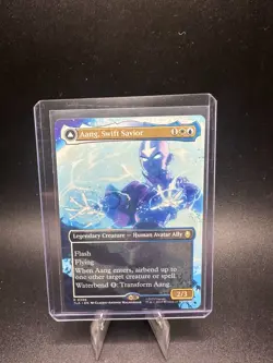 MTG Aang, Swift Savior // Aang and La, Ocean's Fury - Foil - Borderless, NM-Mint - Image 1