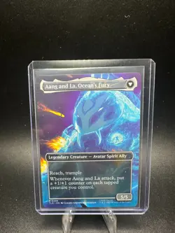 MTG Aang, Swift Savior // Aang and La, Ocean's Fury - Foil - Borderless, NM-Mint - Image 4