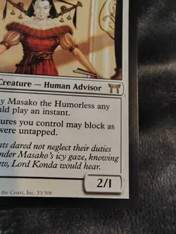 Masako the Humorless - MTG Champions of Kamigawa #33 RARE - LP - Image 3