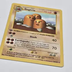 Near Mint | 1st Edition Base Set Shadowless | Dugtrio 19/102 | Pokemon Card - Image 3