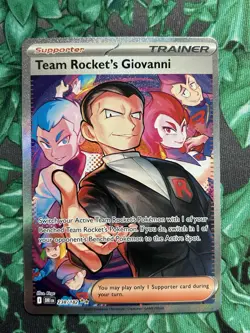 Pokemon Team Rocket's Giovanni Full Art Special Illustration Rare Holo 238/182 - Image 1