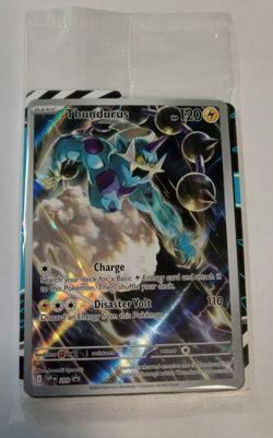 Pokemon Black Bolt - THUNDURUS SVP 209 Black Star Promo - SEALED w/ Dividers - Image 1