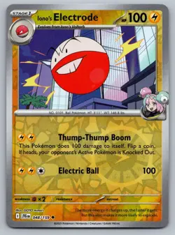 2025 Pokemon Journey Together Iono's Electrode 048/159 Reverse Holo - Image 1