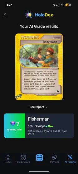 Nintendo Pokemon TCG Fisherman 125/144 Skyridge Trainer Supporter Uncommon - Image 3