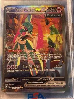 2023 PSA MINT 9 Iron Valiant EX #249 SIR Special Illustration Rare Pokemon - Image 2