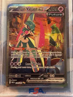2023 PSA MINT 9 Iron Valiant EX #249 SIR Special Illustration Rare Pokemon - Image 4