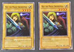 Yugioh TCG - 2x Neo the Magic Swordsman - SDY-035 - LP/NM Vintage 2002 Unlimited - Image 1