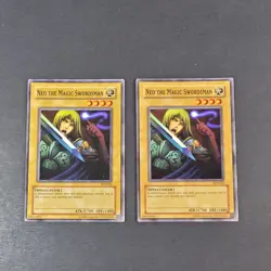Yugioh TCG - 2x Neo the Magic Swordsman - SDY-035 - LP/NM Vintage 2002 Unlimited - Image 2