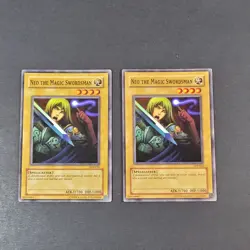 Yugioh TCG - 2x Neo the Magic Swordsman - SDY-035 - LP/NM Vintage 2002 Unlimited - Image 3