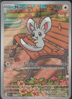 Minccino - 152/086 152/086 Holo Illustration Rare SV: Black Bolt Pokemon NM - Image 1