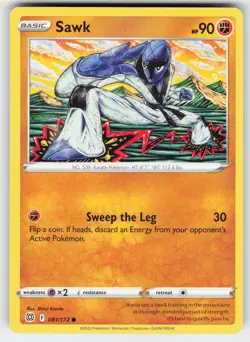 Sawk 081/172 Common Brilliant Stars Pokemon Near Mint - Image 1
