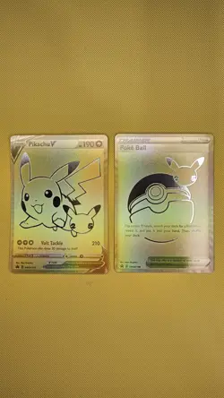 Pokemon Celebrations Pikachu V & PokeBall Gold Promos SEALED SWSH 145 & SWSH 146 - Image 1