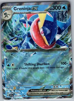 Greninja ex 041/142 - Pokemon TCG SV07: Stellar Crown - Double Rare Holo (NM) - Image 1