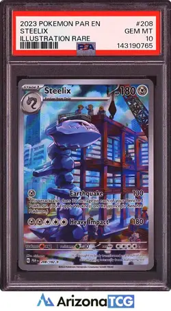 Pokemon 2023 Steelix 208/182 Full Art IR Paradox Rift GEM MINT PSA 10 - Image 1