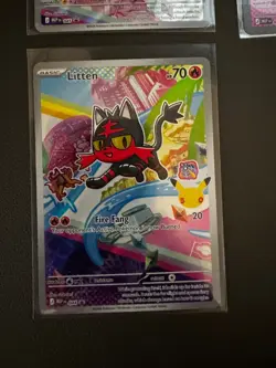 Pokemon 30th Anniversary First Partner Promo 3 Card Set: Rowlet, Litten, Popplio - Image 2