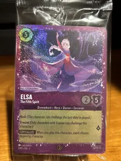 Disney Lorcana Elsa The Fifth Spirit 6/P3 [Glitter Foil] Sealed Promo Card - Image 2