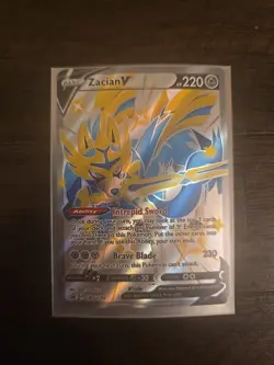 Zacian v SWSH292 Sword & Shield Black Star Promo Shiny Holo Card NM Condition - Image 1