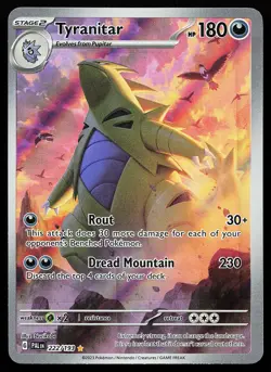 Tyranitar 222/193 Holo Illustration Rare Paldea Evolved Pokemon Card - Image 1