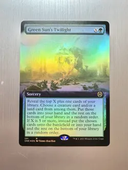 Green Sun’s Twilight - 391 -MTG: Phyrexia: All Will Be One - Extended Art - FOIL - Image 1