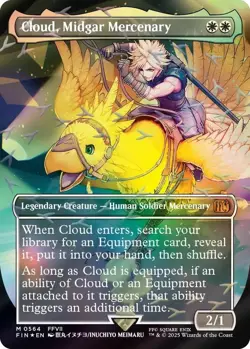 Cloud, Midgar Mercenary (Borderless) (Chocobo Track Foil) Final Fantasy Foil - Image 1
