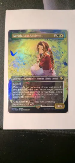 Aerith, Last Ancient (Borderless) (Chocobo Track Foil) Commander: Final Fantasy - Image 1
