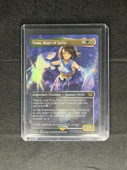 MTG - Yuna, Hope of Spira 571 (Borderless) (Chocobo Track Foil) Final Fantasy NM - Image 1