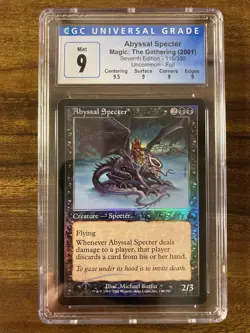 MTG✨ABYSSAL SPECTER FOIL✨7th Edition CGC Quad 9’s+ MINT UNCOMMON Creature - Image 1