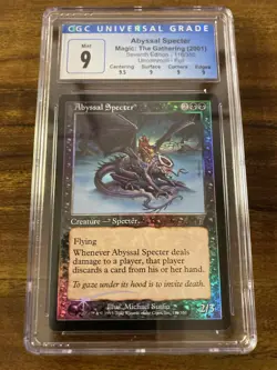 MTG✨ABYSSAL SPECTER FOIL✨7th Edition CGC Quad 9’s+ MINT UNCOMMON Creature - Image 5