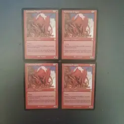 MTG Greedy Dragon UDS Set of 4 English Card Game Card - Image 1